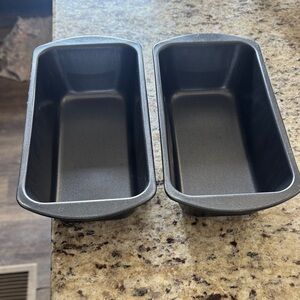 Set of Two Black Loaf Pans